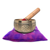 Tigela Tibetana Marrom Orin 7 Metais Sagrados 11 cm Promoção